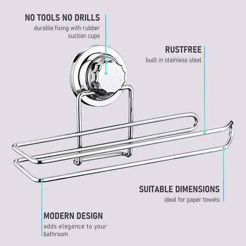 Paper Towel Holder with Vacuum Suction Cup